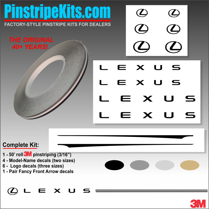 Lexus logo emblem decal vinyl pinstripe stripe kit Lexus logo emblem decal vinyl pinstripe stripe kit