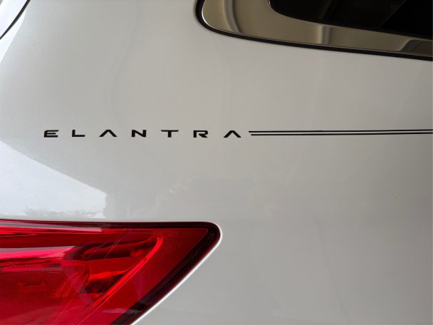 Hyundai Elantra vinyl logo emblem decal pinstripe kit