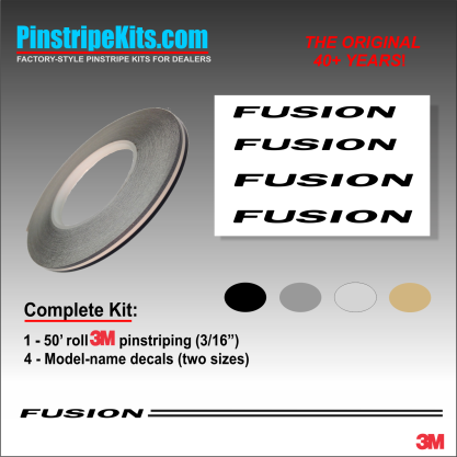 Ford Fusion vinyl logo emblem decal pinstripe kit Ford Fusion vinyl logo emblem decal pinstripe kit