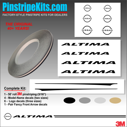 Nissan vinyl logo emblem decal pinstripe kit Nissan vinyl logo emblem decal pinstripe kit