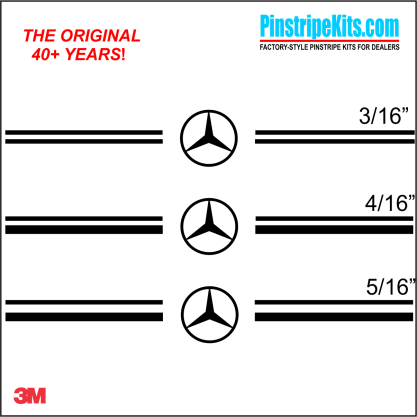 Mercedes-Benz logo emblem decal vinyl pinstripe stripe kit Mercedes-Benz logo emblem decal vinyl pinstripe stripe kit