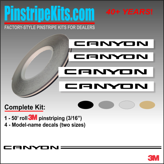 GMC Canyon Logo emblem decal pinstripe kit GMC Canyon Logo emblem decal pinstripe kit