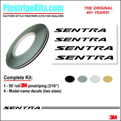 Nissan Sentra vinyl logo emblem decal pinstripe kit Nissan Sentra vinyl logo emblem decal pinstripe kit