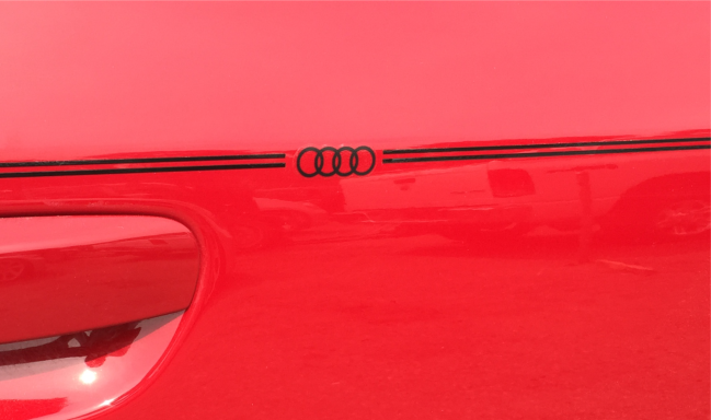 Audi Logo Enblem Decal Vinal Pinstripe Stripe