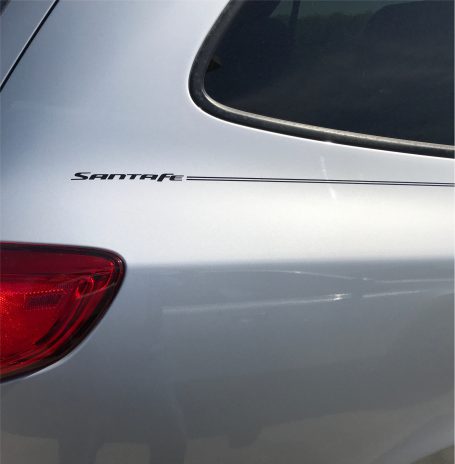 Hyundai Santa Fe vinyl logo emblem decal pinstripe kit