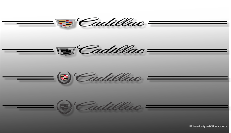 Cadillac vinyl logo emblem decal pinstripe stripe kit 48 Cadillac vinyl logo emblem decal pinstripe stripe kit 48