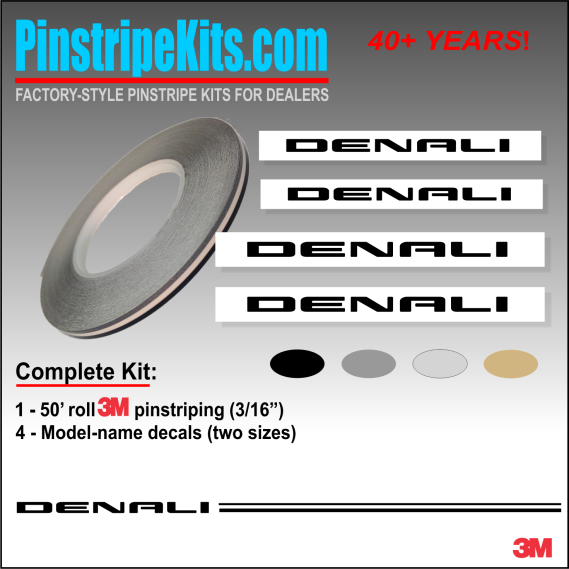 GMC Denali Logo emblem decal pinstripe kit GMC Denali Logo emblem decal pinstripe kit