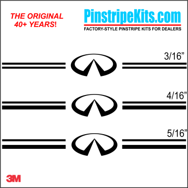 Infiniti Logo Emblem Decal Vinyl Pinstripe Stripe Kit Infiniti Logo Emblem Decal Vinyl Pinstripe Stripe Kit