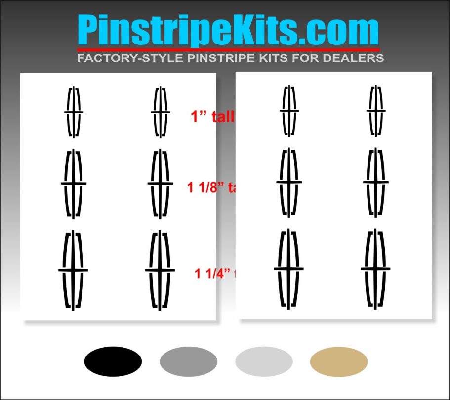 Lincoln vinyl logo emblem decal pinstripe kit Lincoln vinyl logo emblem decal pinstripe kit