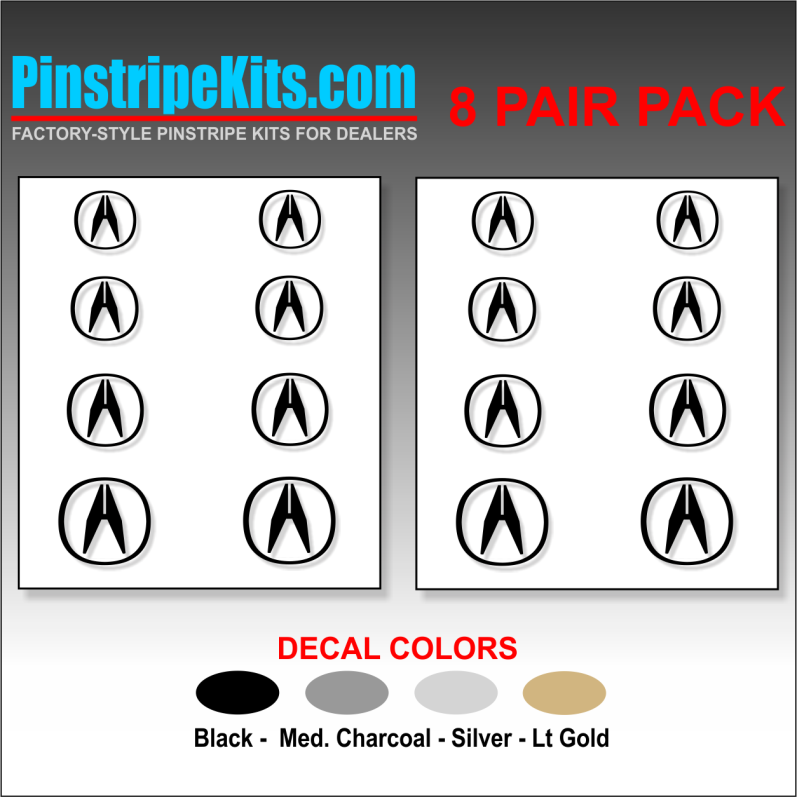 Acura Logo Emblem Decal Vinyl Pinstripe Stripe Kit Acura Logo Emblem Decal Vinyl Pinstripe Stripe Kit