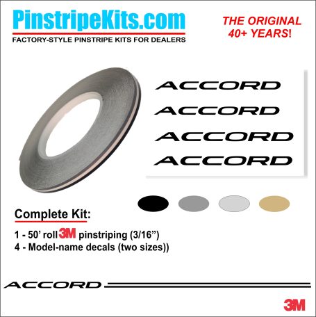 Honda Accord Logo Emblem Decal Vinyl Pinstripe Stripe Kit Honda Accord Logo Emblem Decal Vinyl Pinstripe Stripe Kit