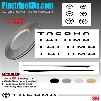 Toyota vinyl logo emblem decal pinstripe kit Toyota vinyl logo emblem decal pinstripe kit