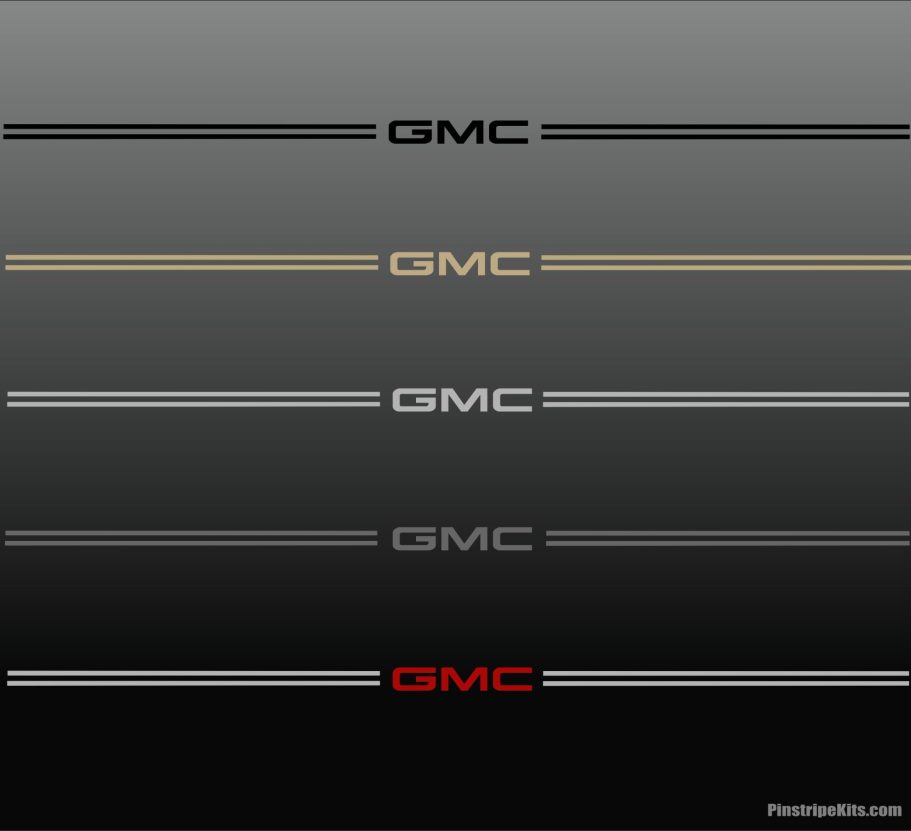 GMC vinyl logo emblem decal pinstripe kit GMC vinyl logo emblem decal pinstripe kit