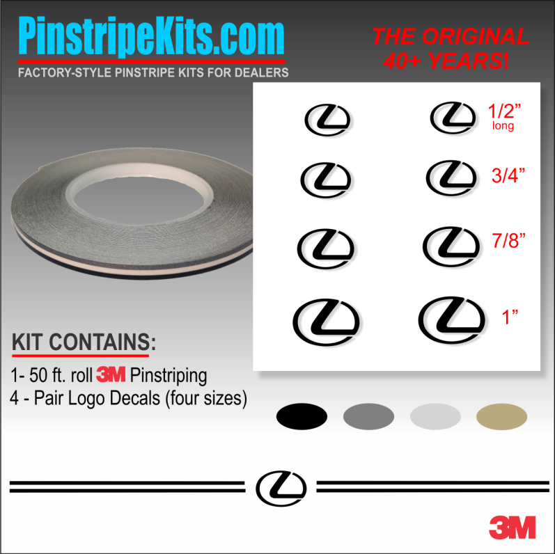 Lexus logo emblem decal vinyl pinstripe stripe kit Lexus logo emblem decal vinyl pinstripe stripe kit