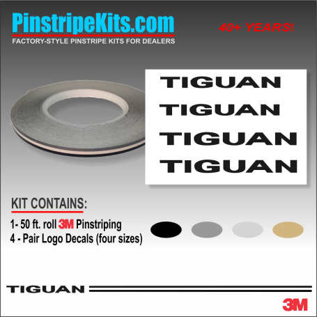 VW Volkswagen Tuguan logo emblem decal viny pinstripe stripe kit VW Volkswagen Tuguan logo emblem decal viny pinstripe stripe kit