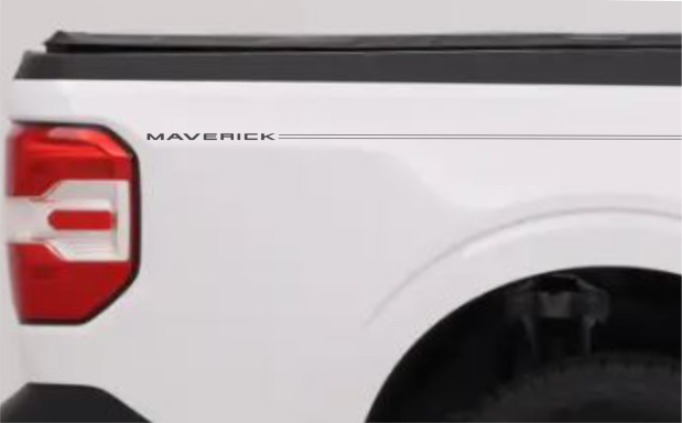 Ford Maverick name logo emblem decal pinstripe Ford Maverick name logo emblem decal pinstripe