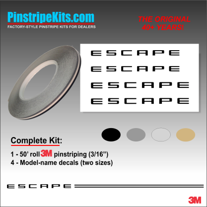 Ford Escape vinyl logo emblem decal pinstripe kit Ford Escape vinyl logo emblem decal pinstripe kit