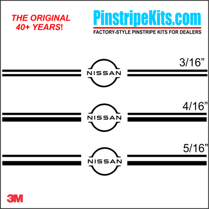 Nissan vinyl logo emblem decal pinstripe kit Nissan vinyl logo emblem decal pinstripe kit