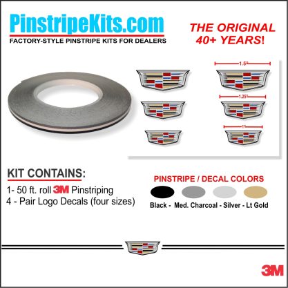 Cadillac vinyl logo emblem decal pinstripe stripe kit 59 Cadillac vinyl logo emblem decal pinstripe stripe kit 59