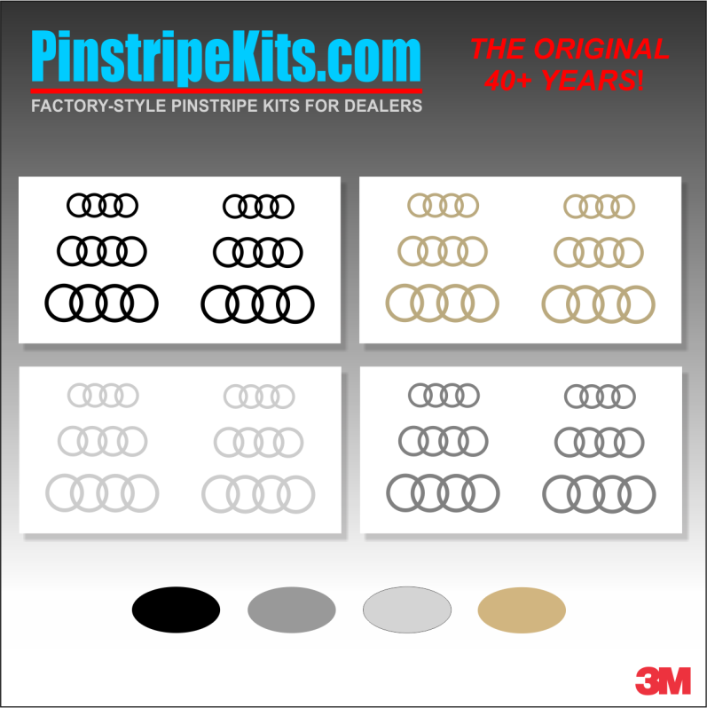 Audi Logo Enblem Decal Vinal Pinstripe Stripe Audi Logo Enblem Decal Vinal Pinstripe Stripe
