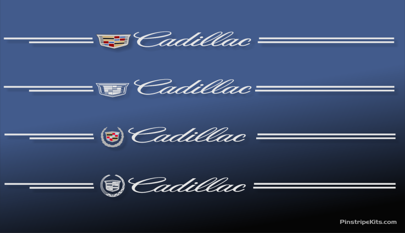 Cadillac vinyl logo emblem decal pinstripe stripe kit 48 Cadillac vinyl logo emblem decal pinstripe stripe kit 48