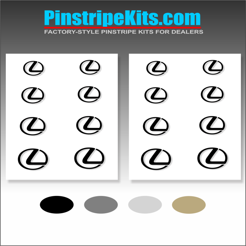 Lexus logo emblem decal vinyl pinstripe stripe kit Lexus logo emblem decal vinyl pinstripe stripe kit