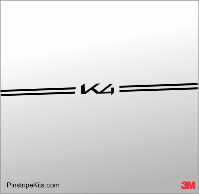 KIA K4 vinyl logo emblem decal pinstripe kit KIA K4 vinyl logo emblem decal pinstripe kit