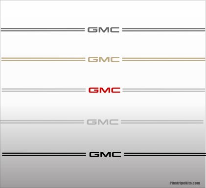 GMC vinyl logo emblem decal pinstripe stripe kit GMC vinyl logo emblem decal pinstripe stripe kit