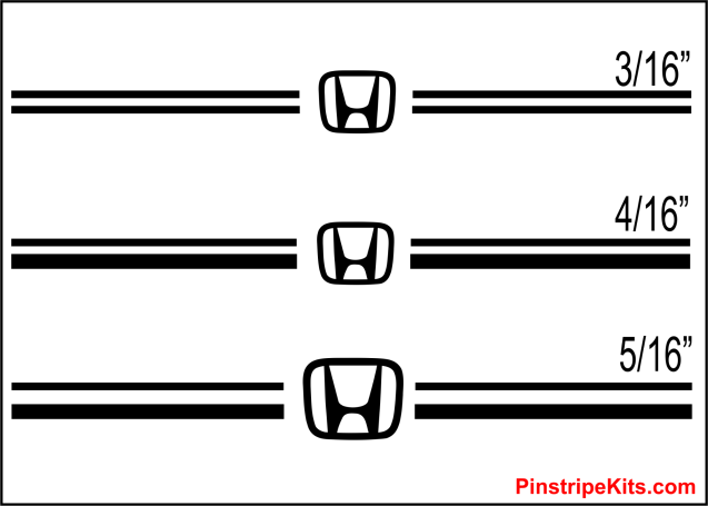 Honda vinyl logo emblem decal pinstripe kit Honda vinyl logo emblem decal pinstripe kit