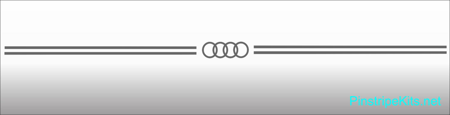 Audi Logo Enblem Decal Vinal Pinstripe Stripe