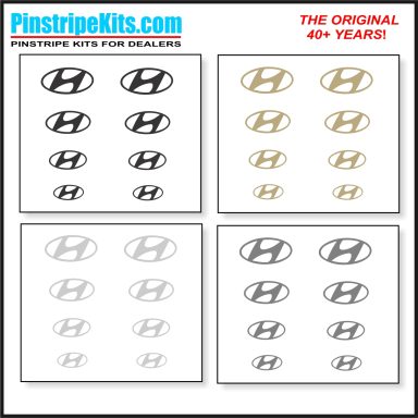 Hyundai vinyl logo emblem decal pinstripe kit