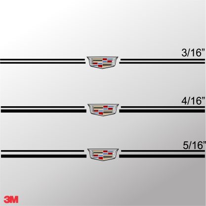Cadillac logo emblem decal pinstripe stripe kit Cadillac vinyl logo emblem decal pinstripe stripe kit