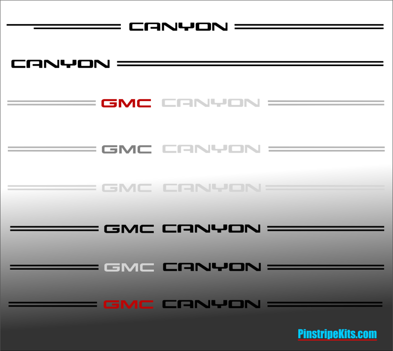 GMC vinyl logo emblem decal pinstripe kit GMC vinyl logo emblem decal pinstripe kit