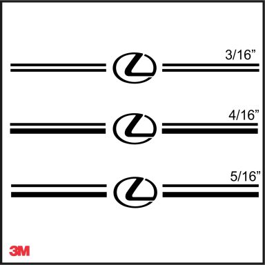 Lexus logo emblem decal vinyl pinstripe stripe kit