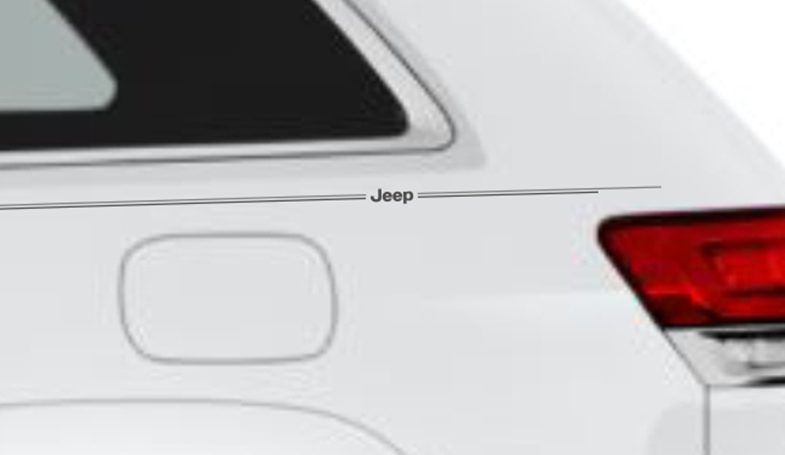 Jeep Logo Emblem Decal Vinyl Pinstripe Stripe Kit