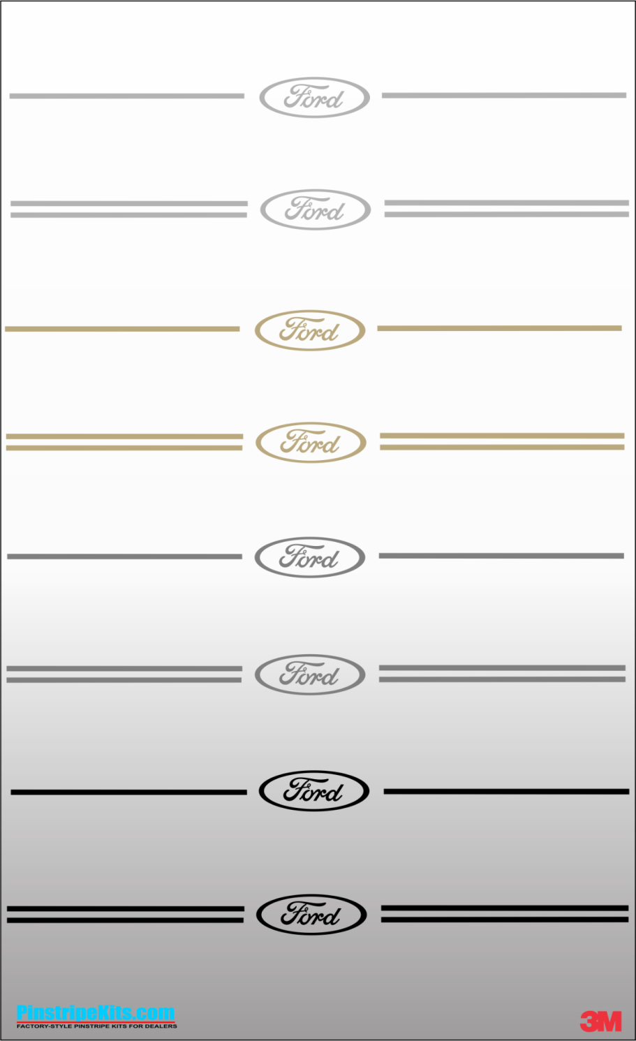 Ford vinyl logo emblem decal pinstripe kit Ford vinyl logo emblem decal pinstripe kit